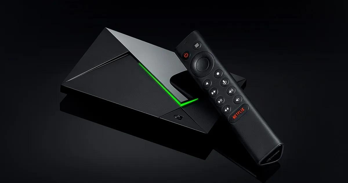 Nvidia Shield Pro avec sa télécommande rétroéclairée, le boîtier IPTV pick enthousiaste pour les power users avec upscaling IA et support de serveur Plex
