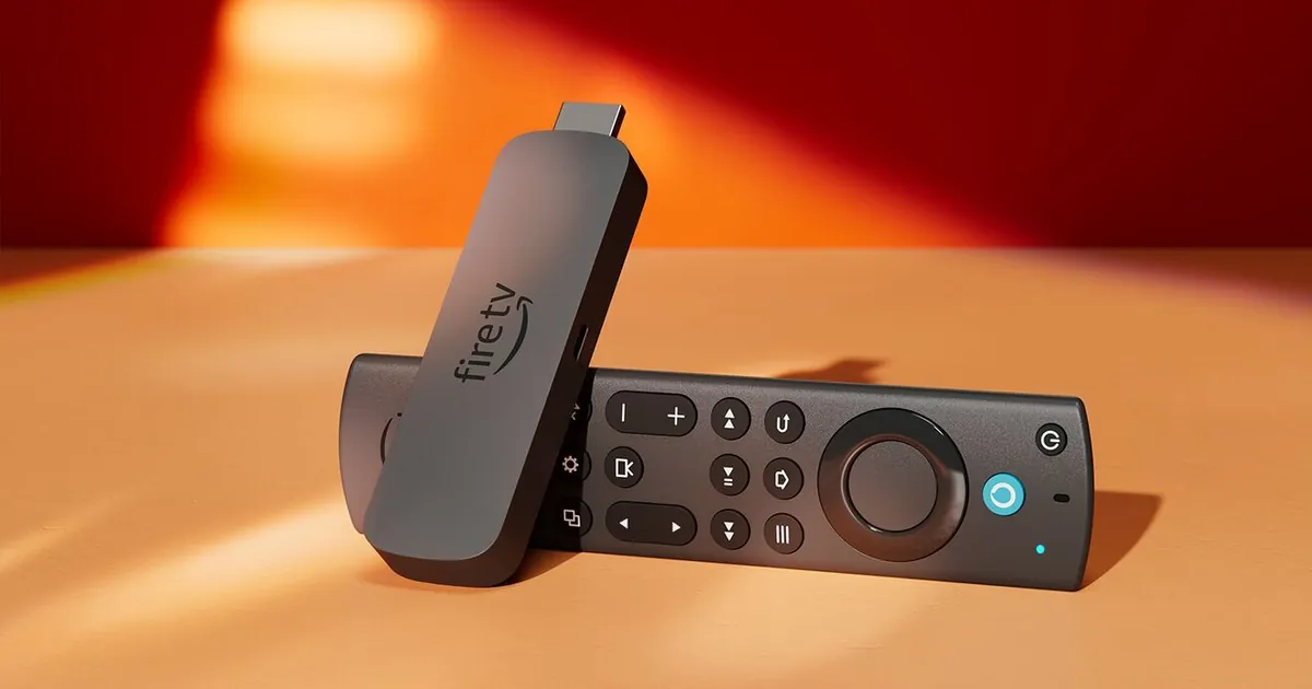 Amazon Fire TV Stick 4K Max plugged into a TV with IPTV Smarters Pro and TiviMate apps running, the full Canadian Firestick IPTV setup guide for 2026
