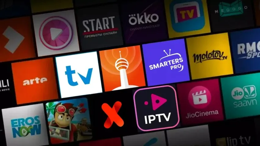 Trois icônes d'apps lecteurs IPTV côte à côte : IPTV Smarters Pro, TiviMate, et XCIPTV Player, les trois bons choix pour les utilisateurs Firestick IPTV canadiens