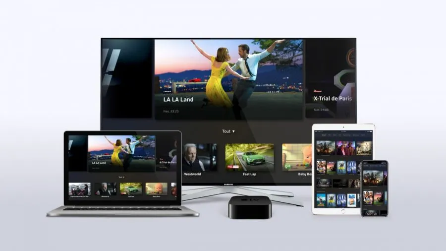 IPTV Smarters Pro qui roule sur différents appareils incluant Firestick, Android TV, Apple TV, iPhone, Windows, et Mac, les options de configuration multiplateformes IPTV Smarters Pro pour le Canada